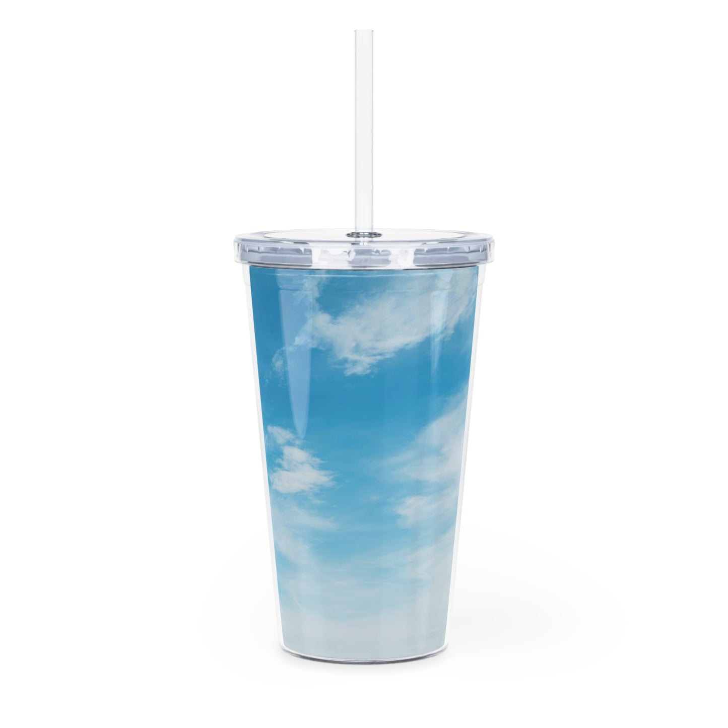 Plastic Tumbler with Straw