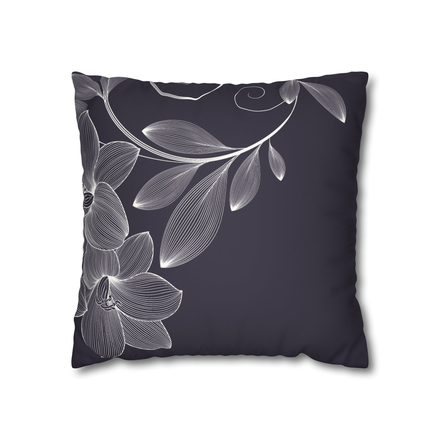Faux Suede Square Pillow Case